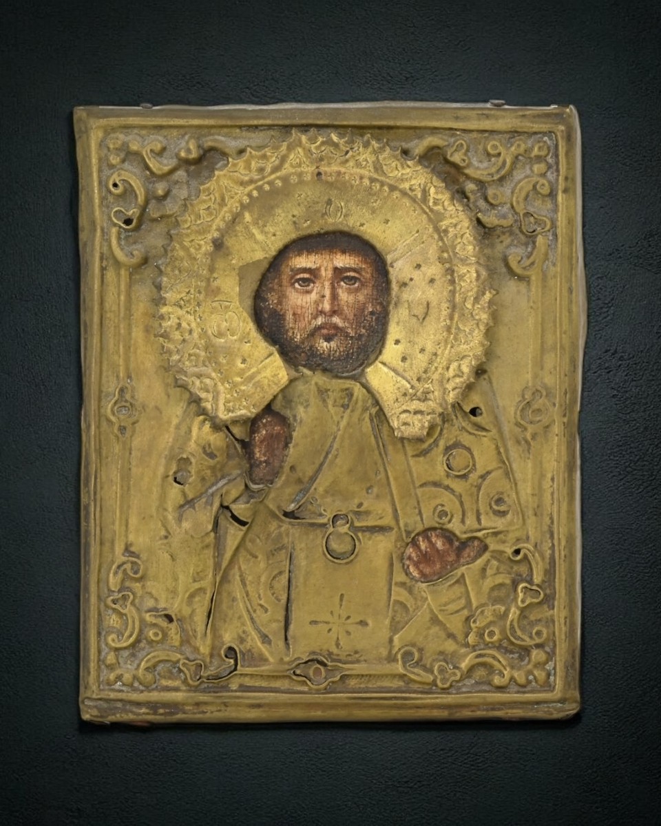 Icône russe représentant saint Nicolas - Russie, XVIIIe siècle